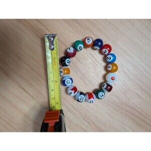 Billiard Ball Bead Bracelet Valentine’s Day Gift for Him Her Pool Player Jewelry